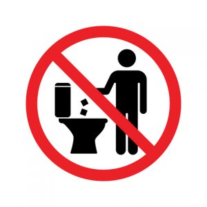 Ne dobd a WC-be piktogramm